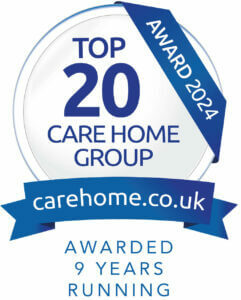 Top 20 care home group 2024 award from carehome.co.uk